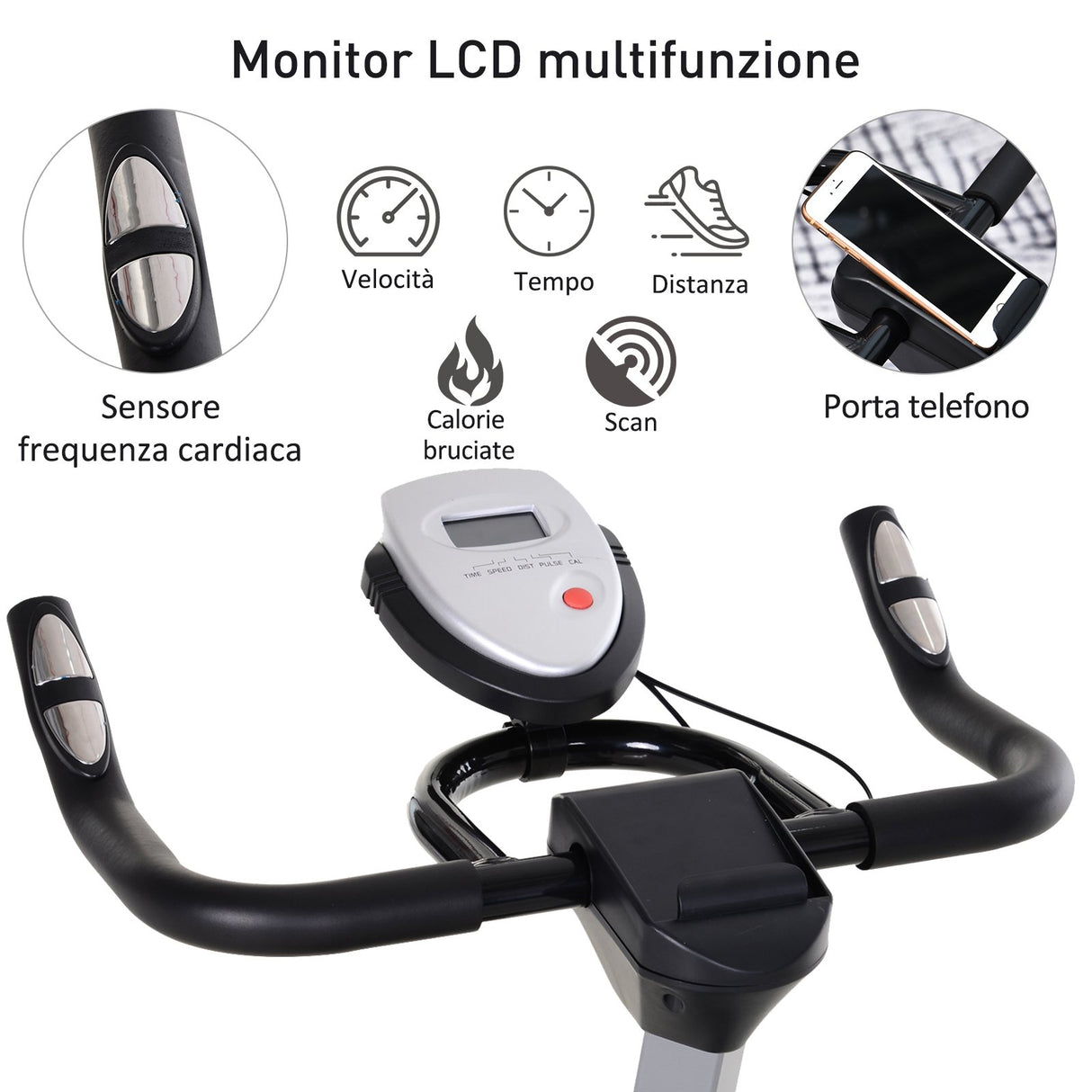 easycomfort easycomfort spinning cyclette spin bike regolabile con volano 10kg per casa o palestra ean 8055776912400