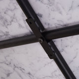 easycomfort easycomfort tavolino da caffe rotondo con 2 piani dappoggio in legno mdf effetto marmo ean 8054144130491