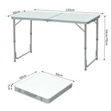 easycomfort easycomfort tavolo da campeggio picnic pieghevole portatile regolabile in altezza in alluminio 120 x 60 x 5470 cm ean 8054111843683