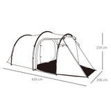 easycomfort easycomfort tenda da campeggio 4 posti ampio vestibolo impermeabile verde scuro ean 8055776911151