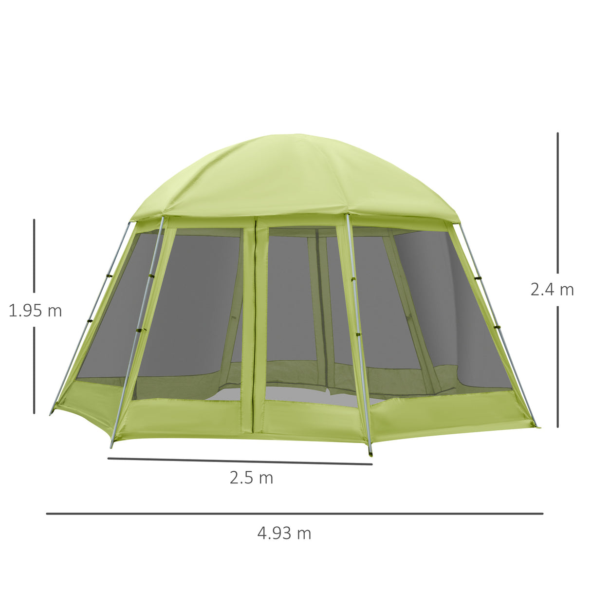 easycomfort easycomfort tenda da campeggio per 6 8 persone con borsa funi e picchetti 493x493x240cm