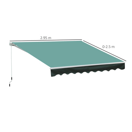 immagine-3-easycomfort-easycomfort-tenda-da-sole-a-bracci-per-esterno-con-manovella-metallo-e-poliestere-3x2-5m-verde