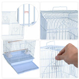 easycomfort easycomfort voliera per uccelli gabbia per uccelli voliera pappagalli bianco 47 5x36x91cm ean 8054111849418