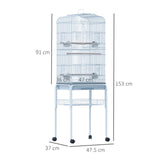 easycomfort easycomfort voliera per uccellini con ruote alta 153cm in metallo trespoli e altalena ean 8054144130057