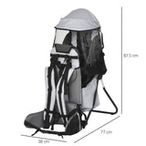 easycomfort easycomfort zaino porta bimbo per trekking pieghevole impermeabile e con tettuccio rimovibile 38x77x87 5cm grigio