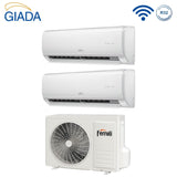 ferroli climatizzatore condizionatore ferroli dual split inverter serie giada m 1212 con 21 3 r 32 wi fi integrato 1200012000