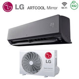 lg climatizzatore condizionatore lg inverter serie artcool mirror 12000 btu ac12bk r 32 wi fi integrato uv nano voice control classe aa