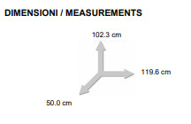 no brand mobile 4 cassetti 2 ante cm 120x50x102h bianco laccatorovere