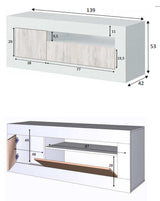 no brand mobile porta tv baltik 2 ante cm 139x42x53h