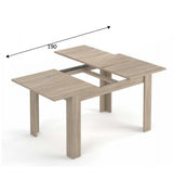 no brand tavolo estendibile kendra cm 90x140190x78h rovere