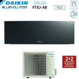 daikin climatizzatore condizionatore daikin bluevolution inverter serie emura black iii 18000 btu ftxj50ab r 32 wi fi integrato classe a garanzia italiana novita