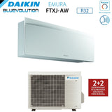 daikin climatizzatore condizionatore daikin bluevolution inverter serie emura white iii 7000 btu ftxj20aw r 32 wi fi integrato classe a garanzia italiana