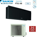 daikin unita interna a parete daikin bluevolution serie emura black iii 15000 btu ftxj42ab r 32 wi fi integrato colore nero 1