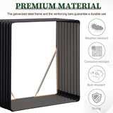 easycomfort easycomfort 2 in 1 letto per orto rialzato e casetta porta legna in acciaio zincato ean 8055776911038