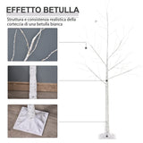 easycomfort easycomfort albero di natale bianco con luci led base quadrata e cavo di alimentazione in acciaio e pp 20x20x150