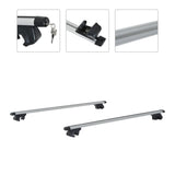 easycomfort easycomfort barre portapacchi per auto in alluminio con serratura 125x5 5x7cm ean 8054111849678