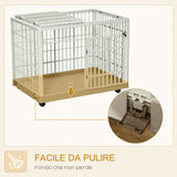 easycomfort easycomfort box per cani con fondo removibile e 5 ruote per cani fino a 18kg 81x55 5x62 5cm beige