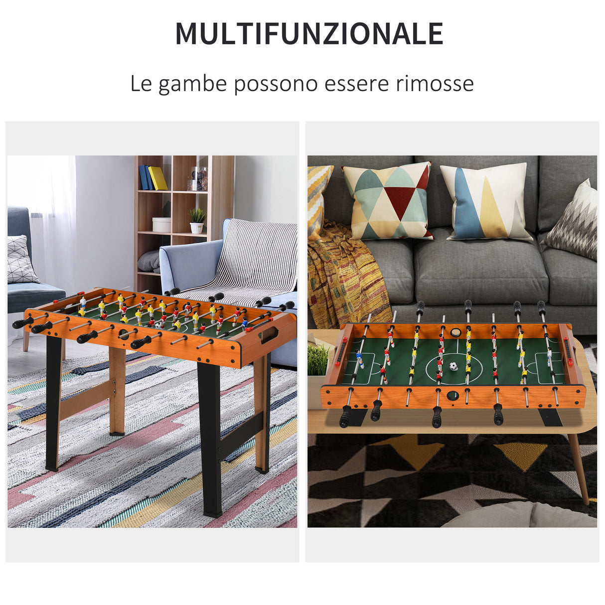 easycomfort easycomfort calcio balilla in legno con 22 giocatori e accessori inclusi 84 5 x 40 x 61 2cm