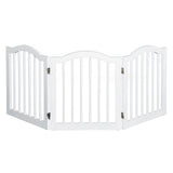 easycomfort easycomfort cancellino per cani pieghevole a 3 sezioni in legno verniciato lucido 154 5x1 8x61cm bianco