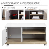 easycomfort easycomfort carrello porta tv con 1 anta e vani aperti mobile per tv fino 42 con ruote 80x45x39 5cm