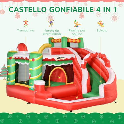 immagine-4-easycomfort-easycomfort-castello-gonfiabile-gigante-a-tema-natalizio-per-bambini-3-8-anni-con-scivolo-e-accessori-montaggio-290x280x220cm-multicolore