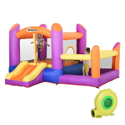 immagine-4-easycomfort-easycomfort-castello-gonfiabile-per-bambini-con-scivolo-e-piscina-multicolor-ean-8055776915463