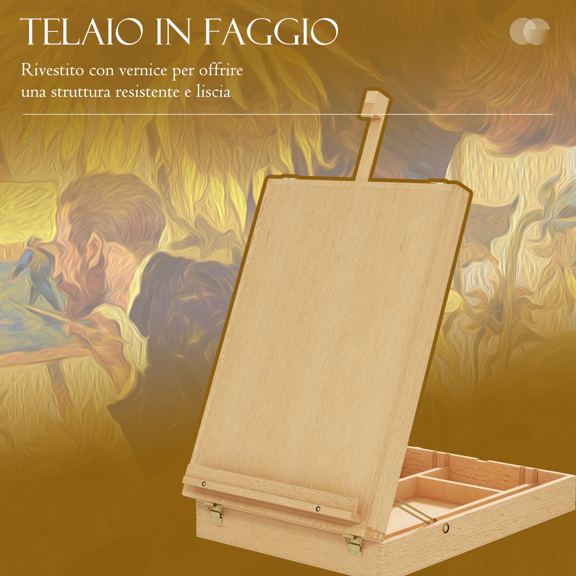 EASYCOMFORT Cavalletto da Tavolo in Legno Pieghevole con Altezza e  Angolazione Regolabile