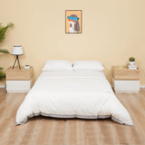 easycomfort easycomfort comodino con 2 cassetti in legno design moderno e impilabile 50x40x47 5cm