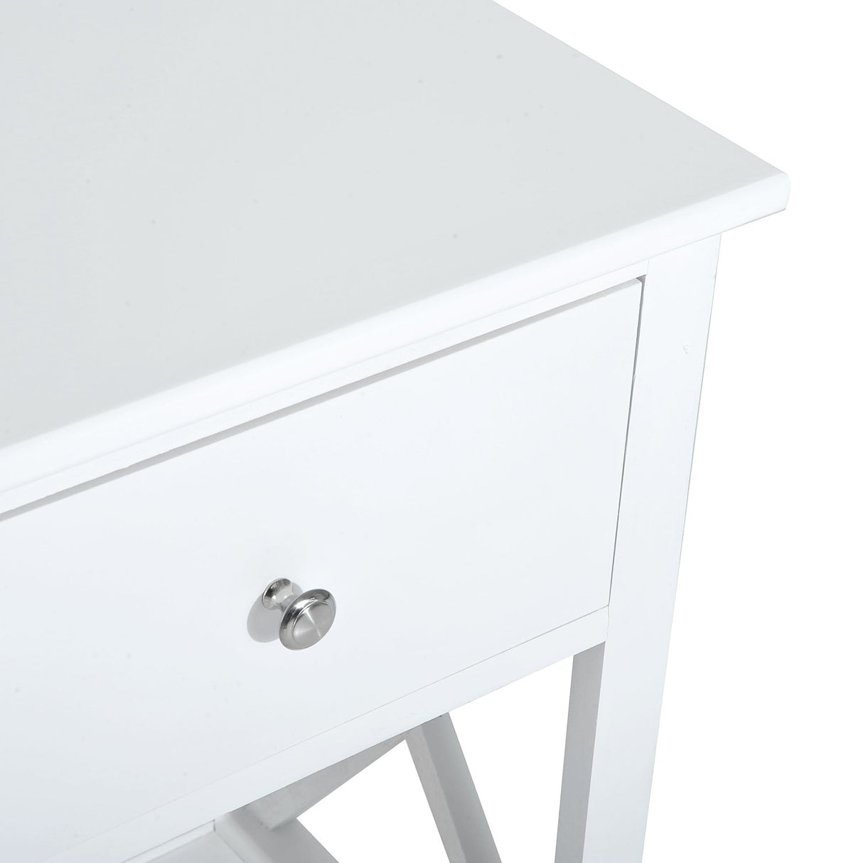 easycomfort easycomfort comodino per camera da letto tavolino dappoggio con cassetto in legno bianco 40 x 30 x 55cm ean 8054111846011