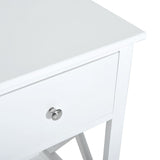 easycomfort easycomfort comodino per camera da letto tavolino dappoggio con cassetto in legno bianco 40 x 30 x 55cm ean 8054111846011