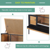 easycomfort easycomfort conigliera da esterno in legno gabbia per 1 2 conigli roditori cincilla o porcellini dindia 91 5x45x70cm ean 8055776914039