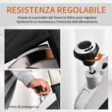 easycomfort easycomfort cyclette spin bike con volano 18kgaltezza e resistenza regolabile con supporto per cellulare e display lcd nero