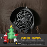 easycomfort easycomfort decorazione natalizia gonfiabile con luci led bianche e gonfiatore incluso 210x92x190 cm