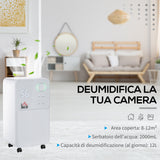 easycomfort easycomfort deumidificatore portatile da 12l 4 modalita e 2 velocita timer 24h 28x20x50 5cm bianco