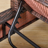 easycomfort easycomfort divano da esterno convertibile in pe rattan marrone con cuscini imbottiti crema ean 8055776916347