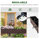 easycomfort easycomfort fioriera da balcone auto irrigante con gancio per ringhiera regolabile e indicatore acqua