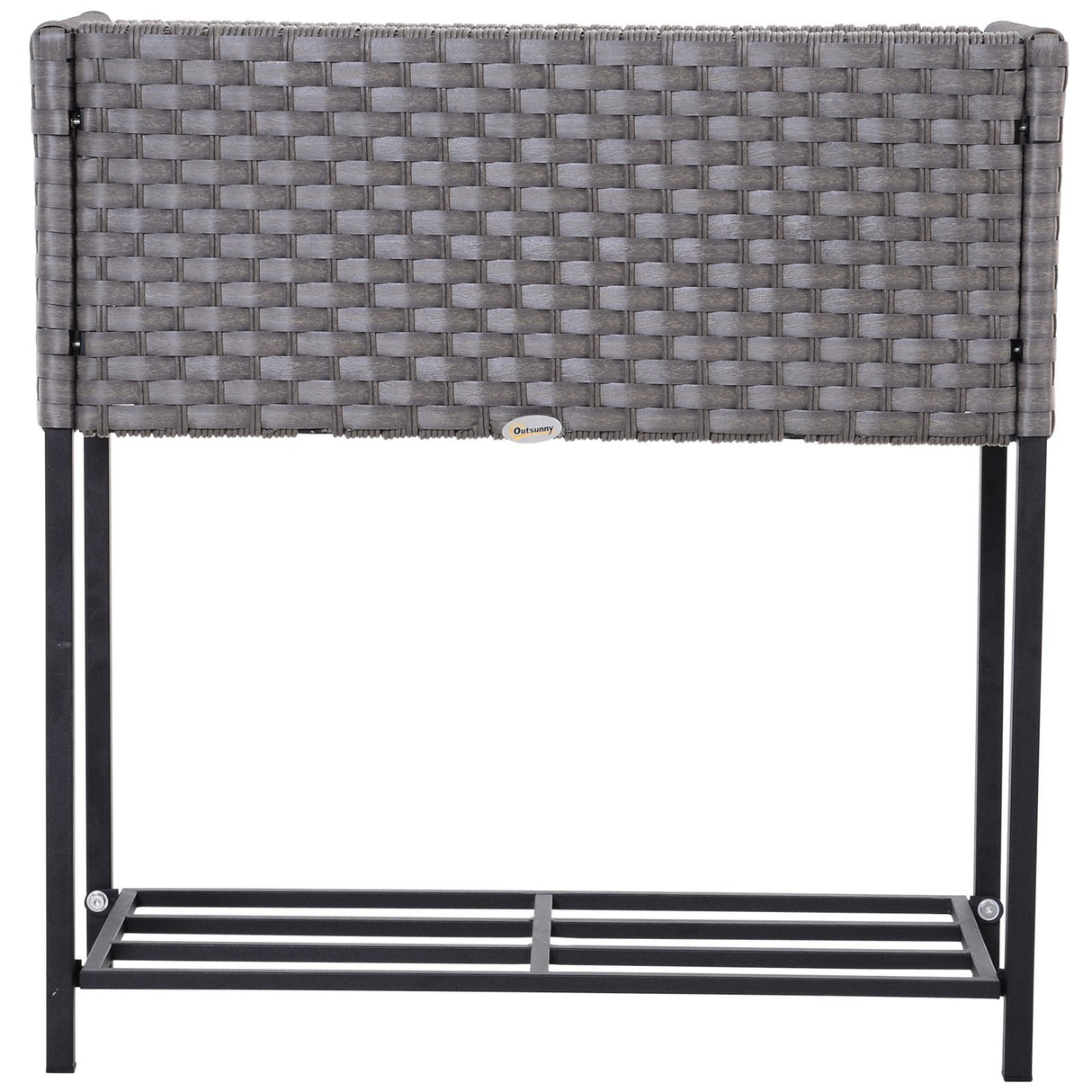 easycomfort easycomfort fioriera effetto vimini con ripiano grigio 70cm x 30cm x 72cm ean 8054144132303