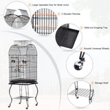 easycomfort easycomfort gabbia per uccelli canarini e pappagalli in metallo nero con ruote ean 8054144138237