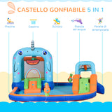 easycomfort easycomfort gioco gonfiabile per bambini 3 8 anni con borsa da trasporto 12 paletti e toppe inclusi 420x370x230 cm