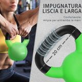 easycomfort easycomfort kettlebell 12 kg per allenamento spalle e bicipiti in metallo e gomma 20x13x23 cm verde