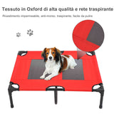 easycomfort easycomfort lettino per cani e gatti fino 18kg cuccia brandina rossa e nera 78x68cm ean 8054111844154