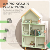 easycomfort easycomfort libreria per bambini 3 6 anni a 3 livelli per libri e giochi in mdf e legno di pino 65x25x108 5 cm bianco