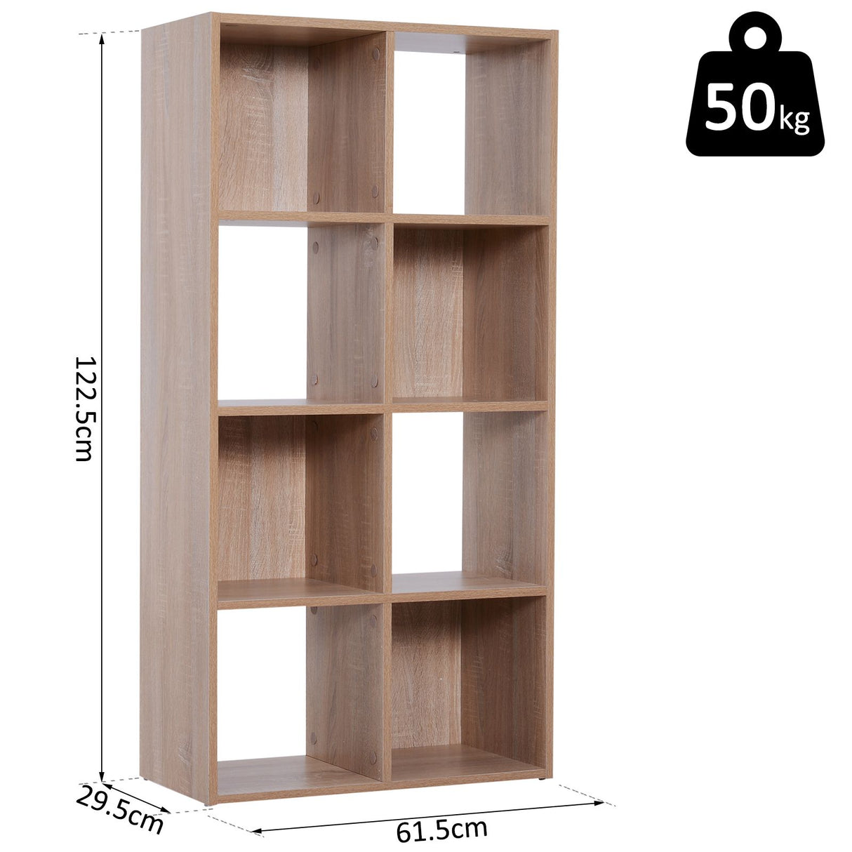 easycomfort easycomfort libreria scaffale 4 livelli color legno naturale 615x295x1225cm ean 8054144133126