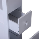 easycomfort easycomfort mobiletto salvaspazio da bagno in legno con ripiano e 2 cassetti bianco 16x52x66cm ean 8054111844499