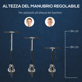 easycomfort easycomfort monopattino elettrico pieghevole per bambini 7 12 anni con freno e cavalletto 75x37x98 cm nero