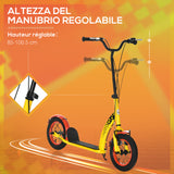 easycomfort easycomfort monopattino per bambini 5 anni altezza regolabile e doppio freno 118x55 5x85 100 5cm giallo