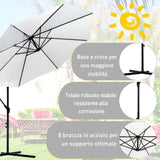 easycomfort easycomfort ombrellone da giardino a braccio con manovella 3x2 5m bianco ean 8054144134239