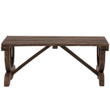 easycomfort easycomfort panca 2 posti esterno in legno di abete effetto bruciato 105x50x53cm ean 8054144130354