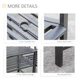 easycomfort easycomfort panchina da giardino moderna 2 posti con tavolino e foro per ombrellone ean 8054144138145