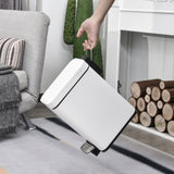 easycomfort easycomfort pattumiera a pedale da 5l secchio interno rimovibile e corpo in metallo 29 2x14x32cm bianco